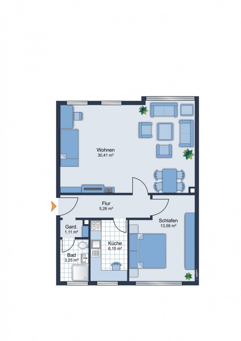 Grundriss Erdgeschosswohnung Wedel