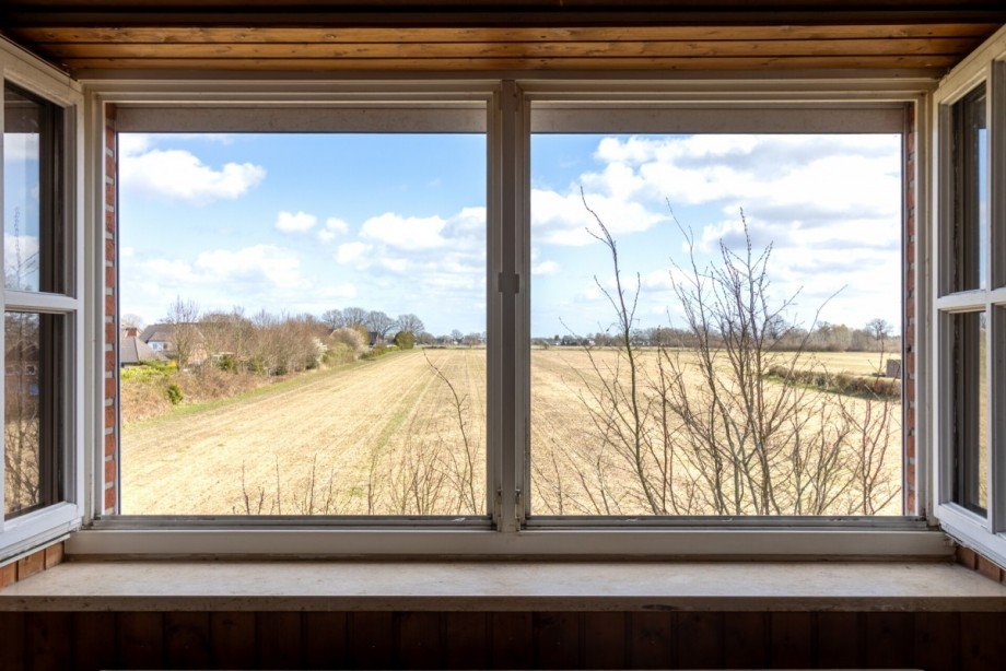 Blick �ber die Felder Doppelhaush�lfte Kummerfeld