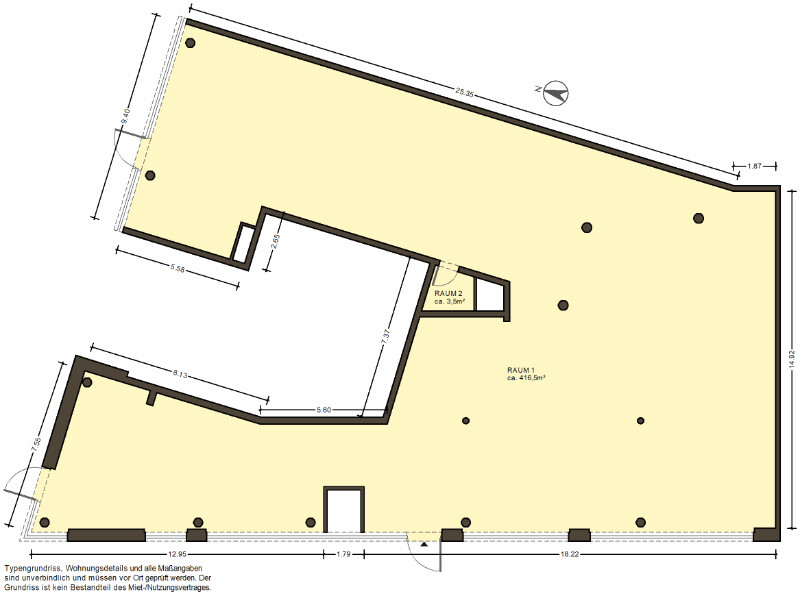 Grundriss_AmStrandkai Ladenlokal Hamburg