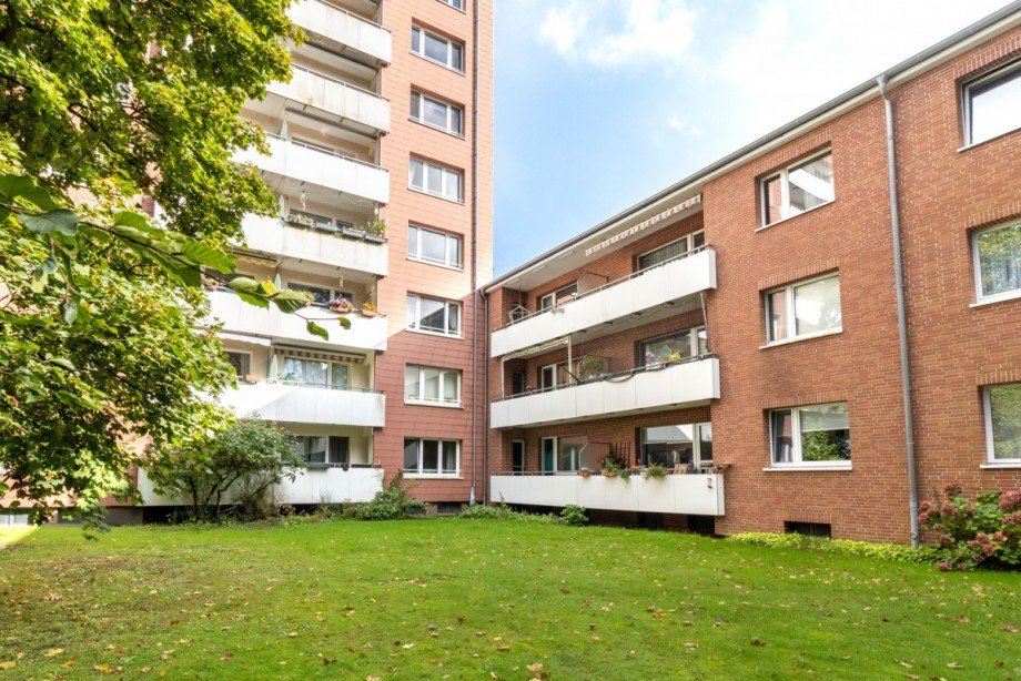 Ansicht vom Garten Etagenwohnung Wedel
