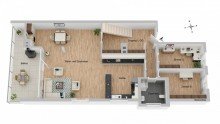 Grundriss 1.OG Maisonettewohnung - Wohnen mit Hauscharakter in der Gartenstadt  Bremen Vahr