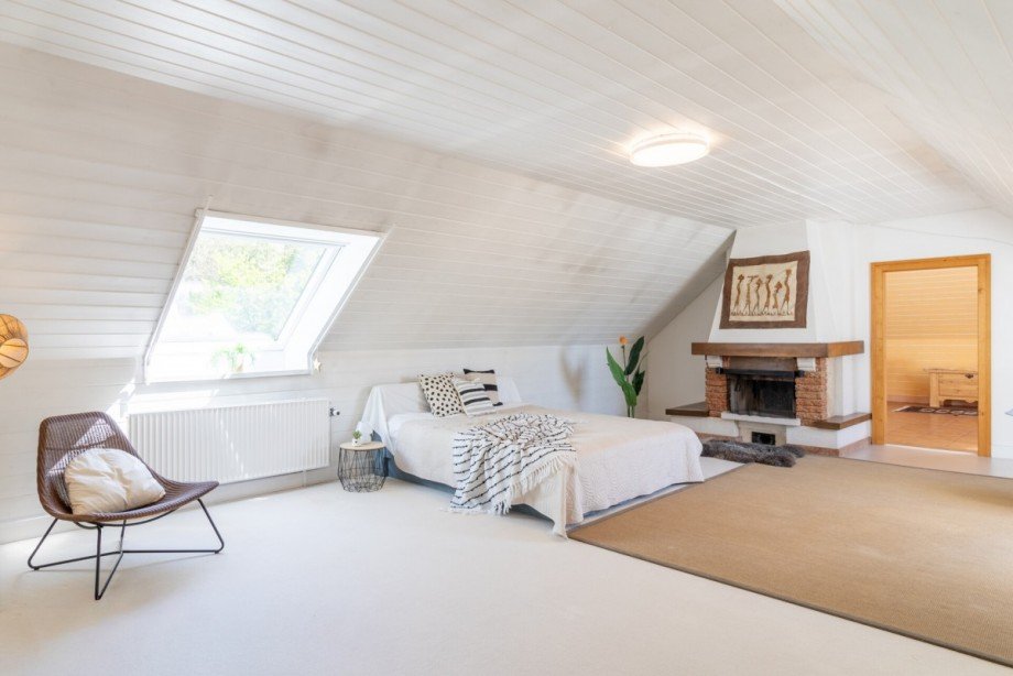 Gro�es Zimmer mit Kamin Haus Heidgraben